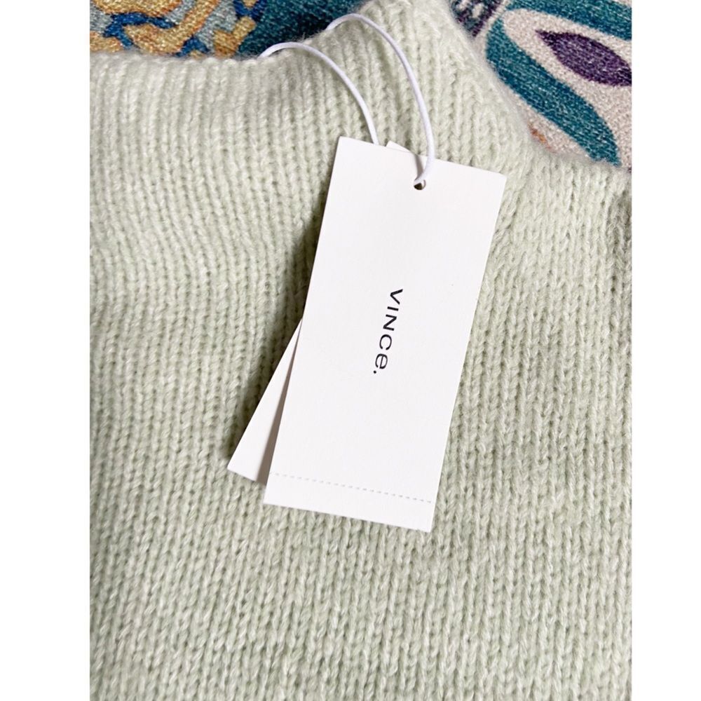 NWT Vince Marled Merino Wool/Cashmere Funnel Neck Sweater size Medium - Picture 5 of 10